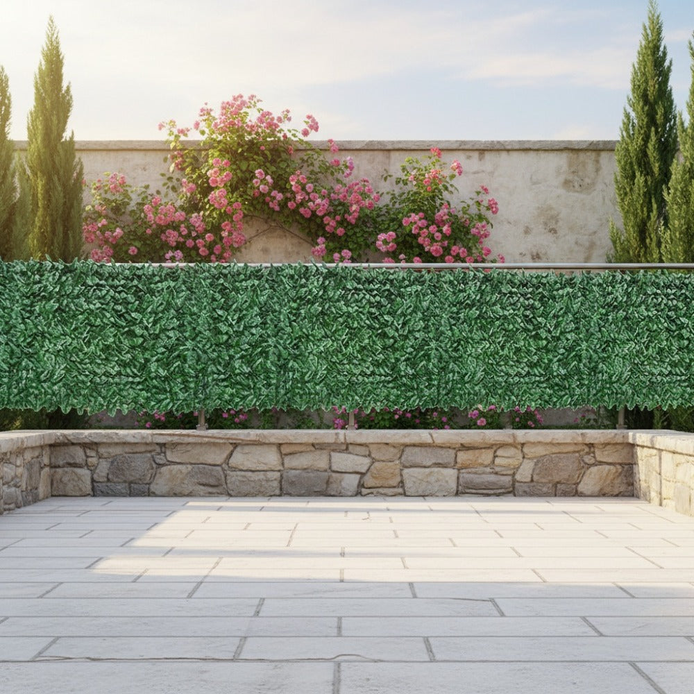 Artificial Ivy Leaf Privacy Fence Panel Garden Screening Hedge Wall Cover Balcony Patio Backyard Decoration 1M x 3M or 1M x 5M