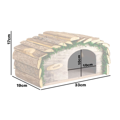 Woodside Hedgehog House with Bark Roof – Wildlife Shelter & Garden Habitat