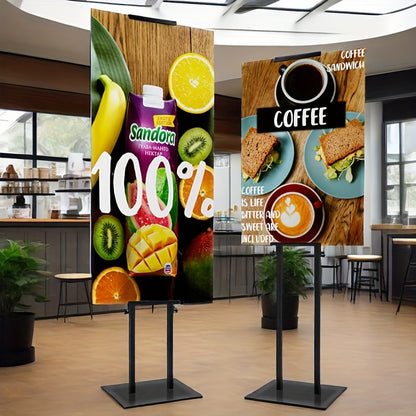 Poster Stand Floor Standing Sign Holder Adjustable Height Double-Sided