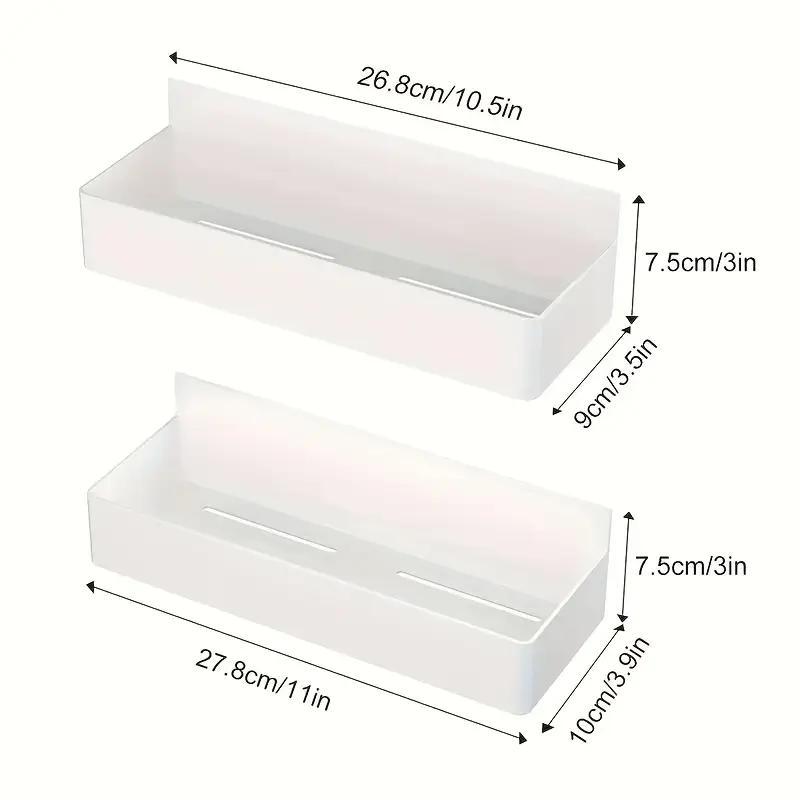 2-Pack Large Magnetic Plastic Storage Baskets, Suitable for Fridge, Microwave and Washing Machine - Multifunctional Kitchen Organizer with Spice Rack Holder on Refrigerator Side Panel Gap, Fridge Organizers And Containers, Fridge Storage, Fridge Accessori