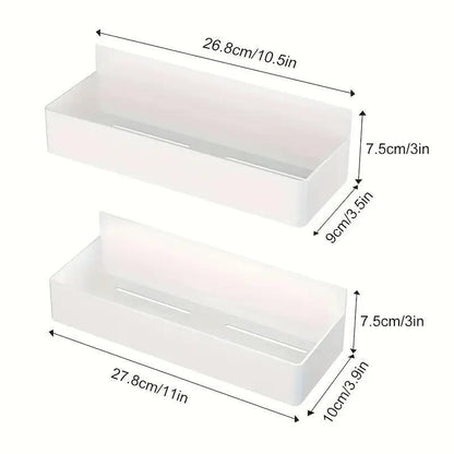 2-Pack Large Magnetic Plastic Storage Baskets, Suitable for Fridge, Microwave and Washing Machine - Multifunctional Kitchen Organizer with Spice Rack Holder on Refrigerator Side Panel Gap, Fridge Organizers And Containers, Fridge Storage, Fridge Accessori