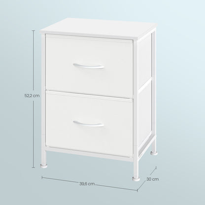 Nightstand with 2 Non-Woven Fabric Drawers, Chest of Drawers for Bedroom, Closet