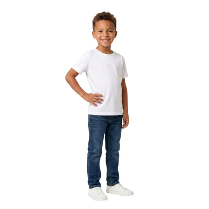 5 Pack Kids White T-Shirt Ages 5-13 Years - Soft Kids Cotton Blend T-Shirt - Stretch Kids Tops for any Occasion - Durable Comfort Fit Kids Clothes Boys & Kids Clothes Girls - Kids Tees Local UK Shipping