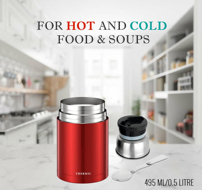 FOOD FLASK STAINLESS STEEL KEEP FOOD WARM AND COLD TOP QUALITY VACCUM TECHNOLOGY
