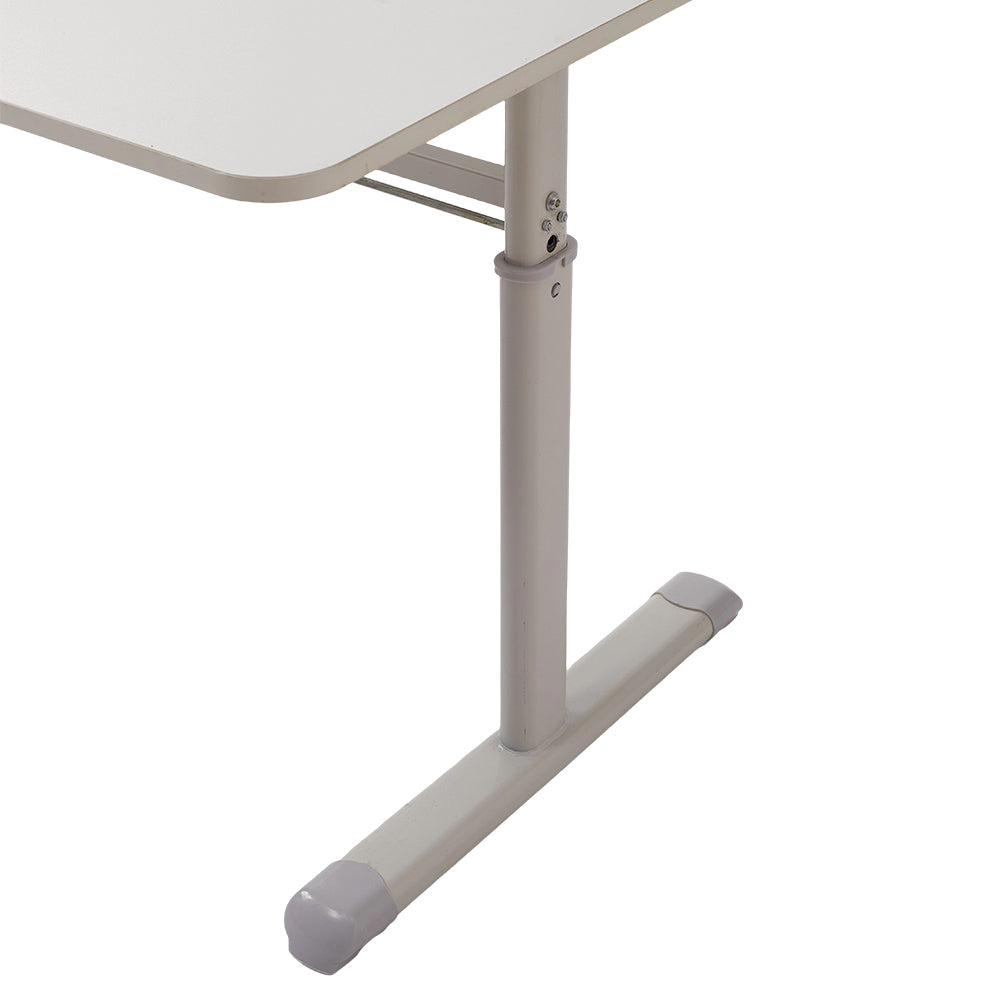 Premium Manual Adjustable Desk 60-90cm - Ergonomic Workstation with Crank Handle & Reinforced Base, Gaming & Home Office Desk, White Compact Study Table (Easy Assembly)