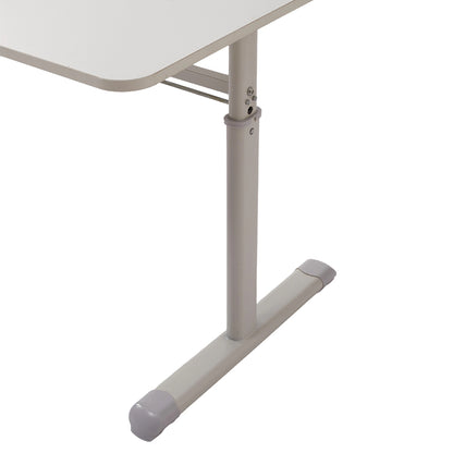 Premium Manual Adjustable Desk 60-90cm - Ergonomic Workstation with Crank Handle & Reinforced Base, Gaming & Home Office Desk, White Compact Study Table (Easy Assembly)