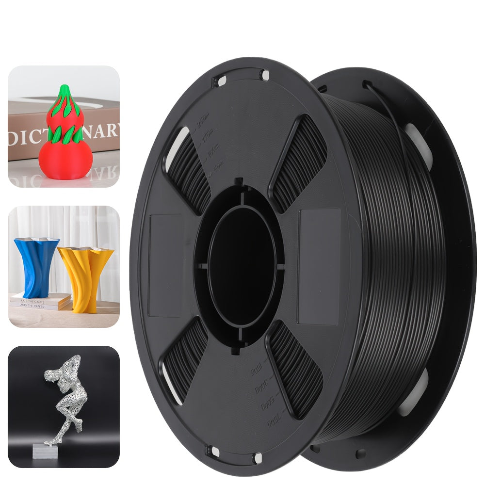 1kg/roll PLA+ 3D Printing Filament - Super Tough & Low Shrink FDM 3D Printer Compatible, 1.75mm Diameter with +/-0.03mm Layer Precision, Bubble-Free Spool Suitable for Most FDM 3D Printers (PLA/PETG/PLA+)