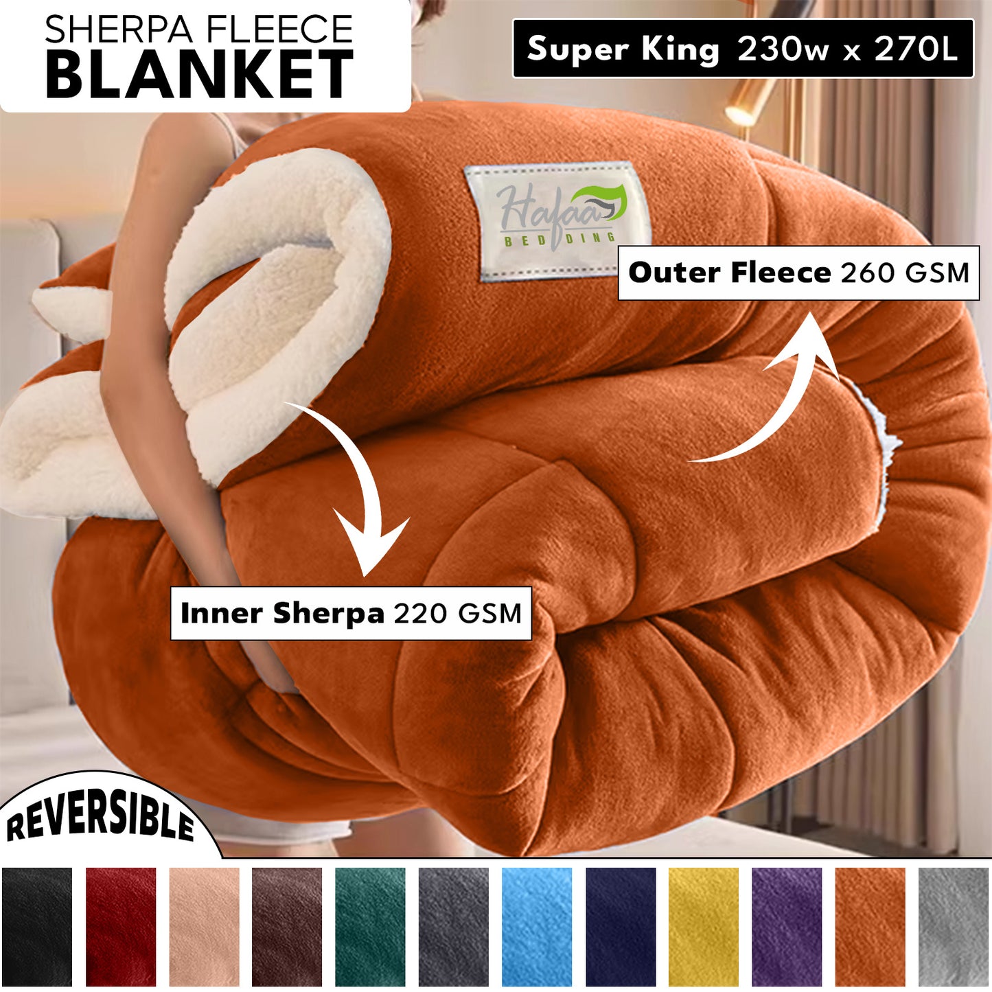 Soft Cozy Sherpa Blanket, Double-Sided Throw Blanket, Contemporary Design, Warm Throw for Couch, Bed, Office and Travel, Versatile All-Season, Perfect Holiday Gift