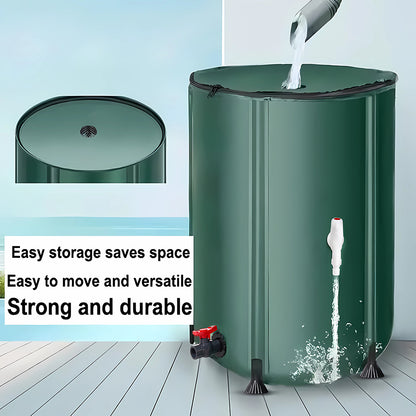 50L/100L/160L/200L Rainwater Collection Tanks, Portable Outdoor Water Tanks, Rainwater Collection System, Container Set with Filter Net and Overflow Device