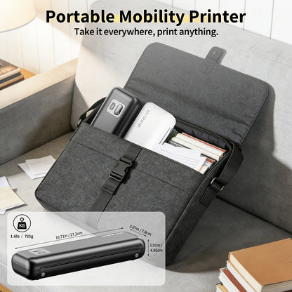 Rongta F82A Upgraded 203Dpi Wireless Thermal Printer, A4 & Letter Size Support, Perfect for Travel, Vehicle, Office, Home, Includes 1 Rolls Of Paper