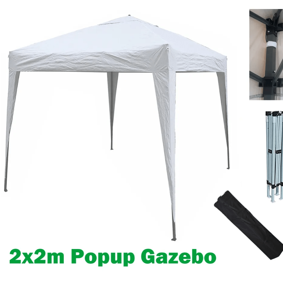 2x2m Pop-up Gazebo Waterproof Outdoor Garden Marquee Canopy No Sides
