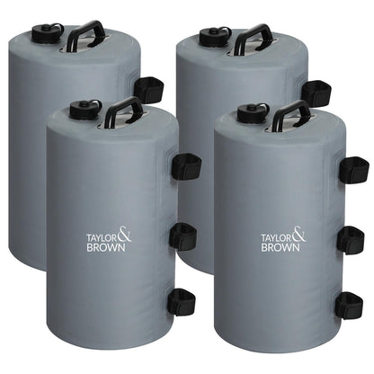 4 Pack Gazebo Water Weights Bags, 10L Durable Windproof and Portable Weights for Outdoor Tents, Canopies, Shelters, Easy to Fill Sand or Water Weights for Stability, Heavy Duty Weight Bags for Gazebos, Camping, Patios, Event Shelters, Weather Resistant An