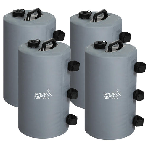 4 Pack Gazebo Water Weights Bags, 10L Durable Windproof and Portable Weights for Outdoor Tents, Canopies, Shelters, Easy to Fill Sand or Water Weights for Stability, Heavy Duty Weight Bags for Gazebos, Camping, Patios, Event Shelters, Weather Resistant An