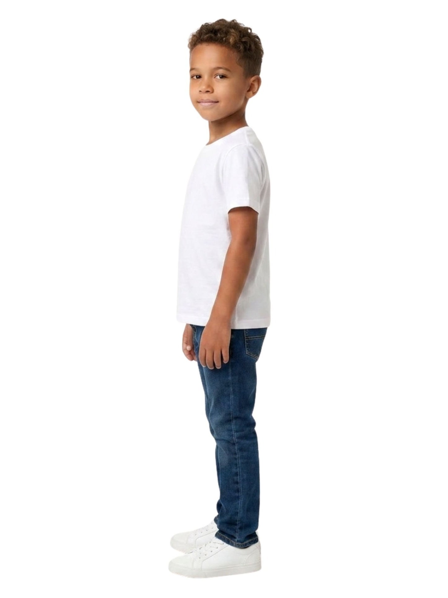 5 Pack Kids White T-Shirt Ages 5-13 Years - Soft Kids Cotton Blend T-Shirt - Stretch Kids Tops for any Occasion - Durable Comfort Fit Kids Clothes Boys & Kids Clothes Girls - Kids Tees Local UK Shipping