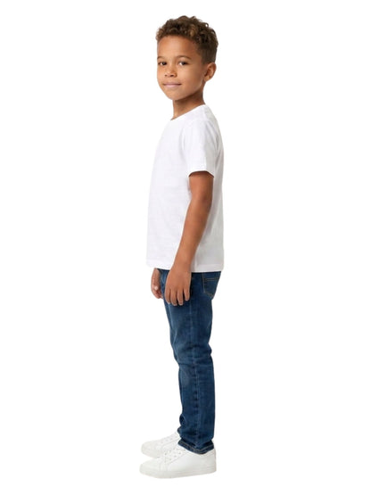 5 Pack Kids White T-Shirt Ages 5-13 Years - Soft Kids Cotton Blend T-Shirt - Stretch Kids Tops for any Occasion - Durable Comfort Fit Kids Clothes Boys & Kids Clothes Girls - Kids Tees Local UK Shipping