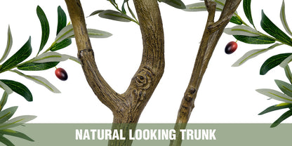 Artificial Olive Tree - 165/180/210Cm Tall Potted Faux Plant with Lifelike Trunk And Leaves | Large Indoor Outdoor Greenery for Home, Office, Living Room, Floor Fronted Door Entryway Decor Additions