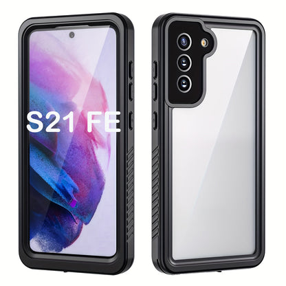 Waterproof Case For Samsung Galaxy S21 FE S21 Plus S21 Ultra 5G Full Body Protection Anti-Drop, Dustproof And Snowproof Built-in Screen Protector Phone Case
