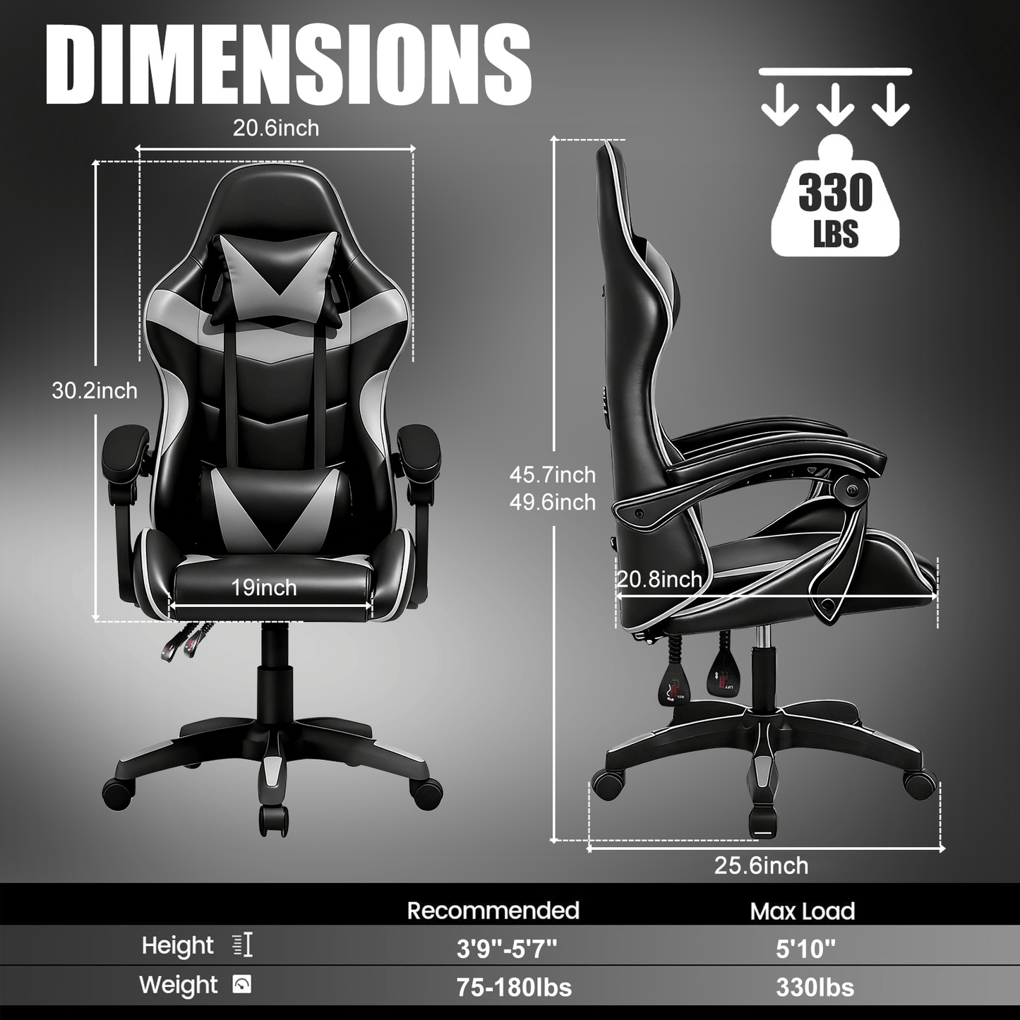 Ergonomic Design Gaming Chair with Adjustable Headrest And Lumbar Support, Office Desk Chair, Gift for Boyfriend