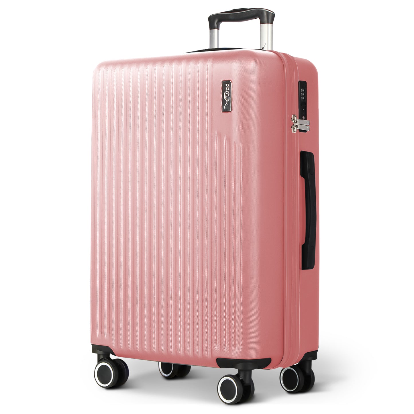 LUGG 76.5 x 50.5 x 30cm Vacay Suitcase ABS Luggage with TSA Indent Lock, Aluminium Trolley Handle, 360° Spinner Wheels, Water-Resistant & Durable Material - Airline Compatible (28inch)