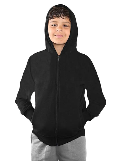 GW CLASSY OUTFIT Boys Girls Casual Fleece Hoodie Kids Lightweight Zipper Sweat Shirt Soft and Comfortable for School and Everyday