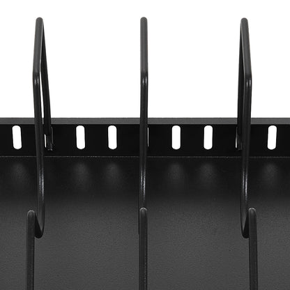 Pull-Out Commercial Utensil Rack, Cabinet Pot Lid Rack, Metal Carbon Steel Pot Lid Organizer, Dish Drying Rack, Pots and Pans Shelf with 8 Dividers/10 Dividers, Cutting Board Pot Storage Rack, Black