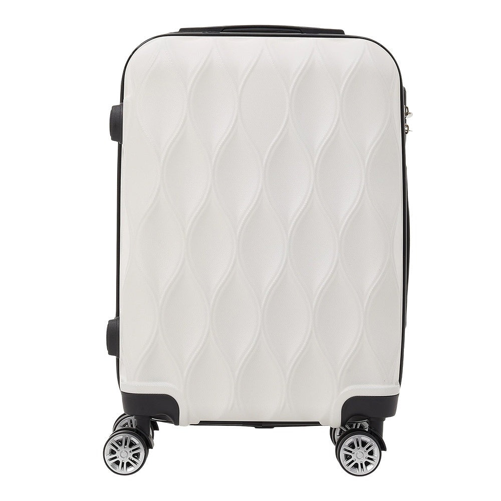 Hardshell Carry-On Suitcase 20 Inch with 360° Spinner Wheels – Lightweight Durable Rolling Travel Luggage, Stylish Wave Pattern Cabin Case for Business Trips & Weekend Getaways, Men & Women