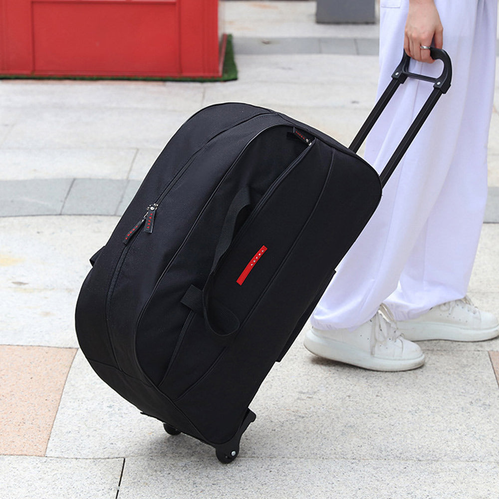 Large Capacity Rolling Travel Bag with Wheels, Lightweight Foldable Luggage Duffel for Weekend Getaways, Business Trips, and Airport Travel, Spacious Carry - on Tote for Packing Essentials
