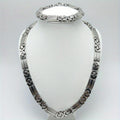 11mm Flat Stainless Steel Choker Chain – Three Finishes - alternate angle 2