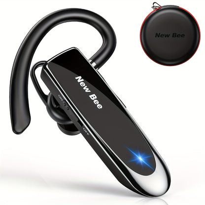 New Bee Single-ear Wireless Headset, B41 Wireless In-ear Earphones, Automatic Noise-cancelling Headphone, Available In Two Options: Earphone Storage Bag + Earphones And Single Earphone, Suitable For Office Work, Driving, And Courier Delivery