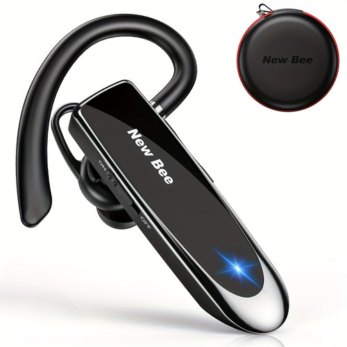 New Bee Single-ear Wireless Headset, B41 Wireless In-ear Earphones, Automatic Noise-cancelling Headphone, Available In Two Options: Earphone Storage Bag + Earphones And Single Earphone, Suitable For Office Work, Driving, And Courier Delivery