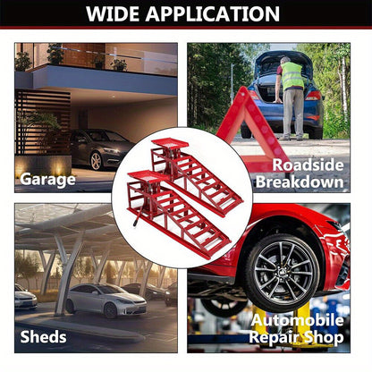 4Ton 2pcs Car Ramps Heavy Duty Garage Vehicle Ramps Ramp