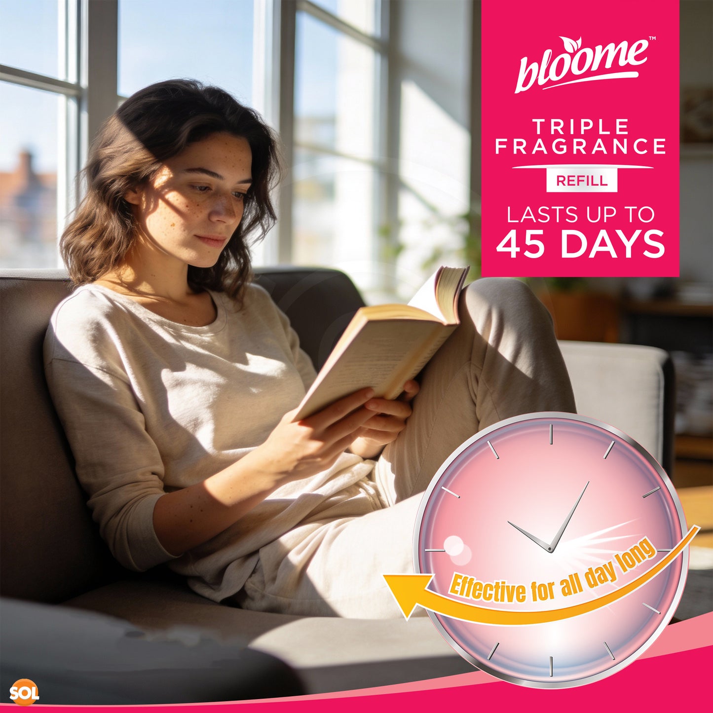 72 Pack (24 x 3pk) Bloome Triple Fragrance Refill | Air Freshener Refills for Home | Mixed Scents Berries & Floral | Long Lasting Plug In Fragrance Refill Set | Relaxing Home Ambience for Bedroom & Living Room