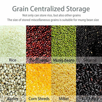 6 in1 Cereal Dispenser Dry Food Dispenser Storage Container Wall Mount Cereal Grain Rice Dispenser 6 Grid Rice Dispenser Food Bucket for Kitchen Home