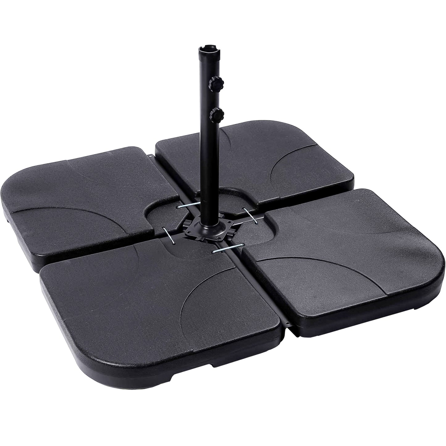 Set of 4 Outdoor Umbrella Cantilever Parasol Base Sand & Water Filled Weights by Crystals® (Square Shape Parasol Base)