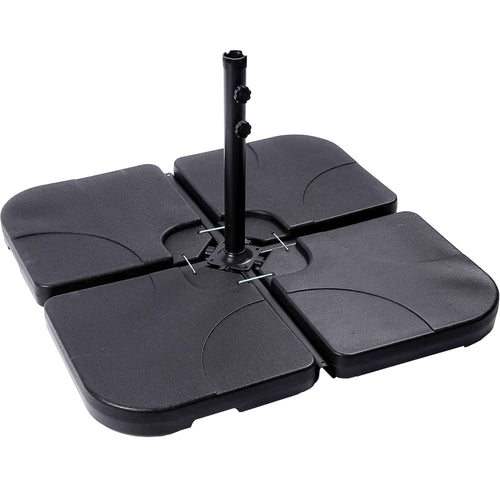 Set of 4 Outdoor Umbrella Cantilever Parasol Base Sand & Water Filled Weights by Crystals® (Square Shape Parasol Base)