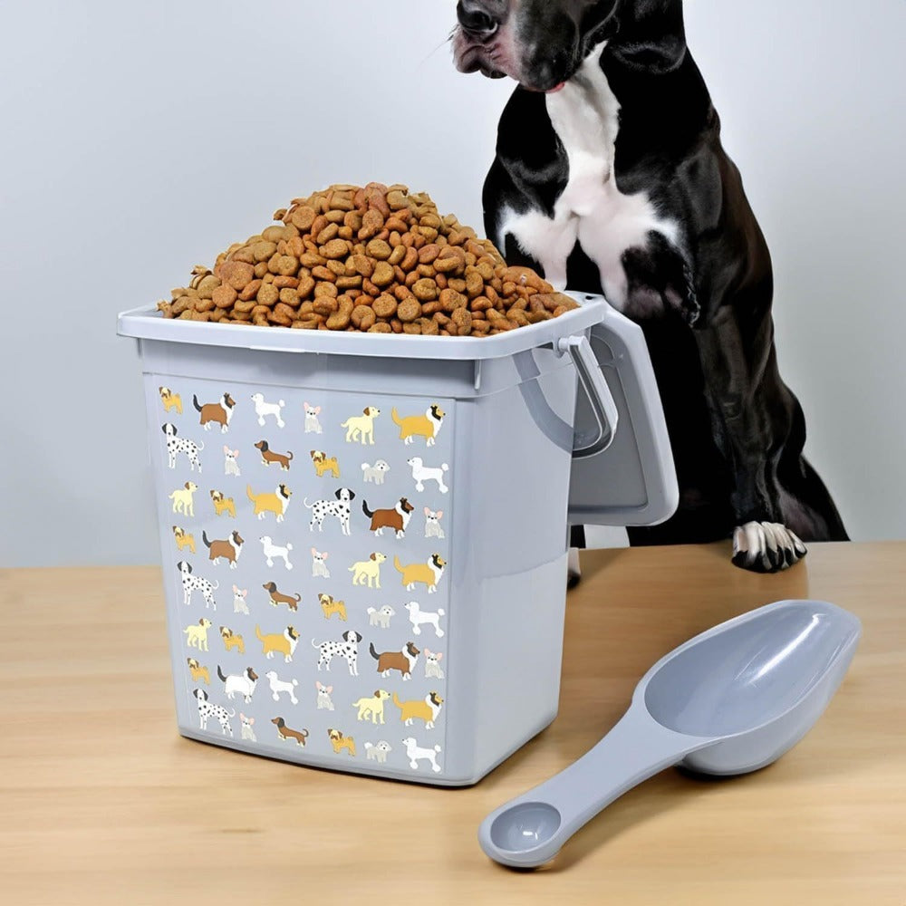 6L Pet Food Storage Container with Lid – Airtight Dry Dog & Cat Treat Box, Kitchen Organiser for Kibble & Biscuits, Compact Cupboard Canister, Pack of 1