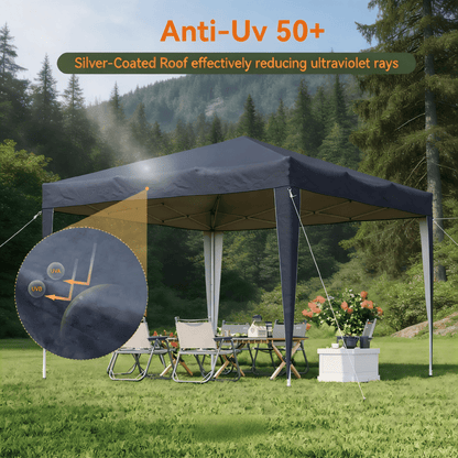 Pop Up Gazebo 2X2m/3x3m Easy One Person Setup Instant Outdoor Canopy Folding Garden Gazebo Party Tent