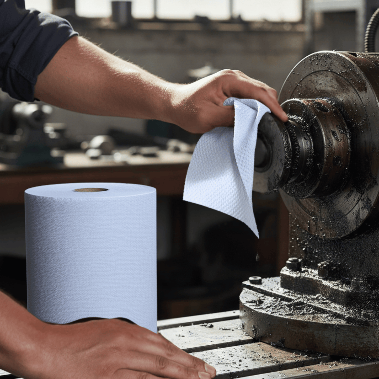 Pack of 6 Centrefeed Paper Tissue Rolls 2-Ply, Embossed Hand Towel Rolls for Home, Office, Warehouse, Bathroom & Kitchen