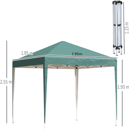 Pop Up Gazebo 2X2m/3x3m Easy One Person Setup Instant Outdoor Canopy Folding Garden Gazebo Party Tent