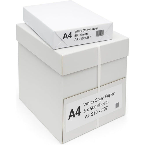 A4 Printer Paper 75gsm 2500 Sheets – 5 Reams Full Box | ColorLok Technology High Whiteness | Laser Inkjet Copier Compatible | Home & Office Printing Paper | UK