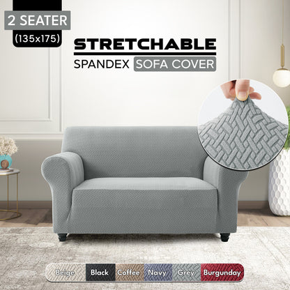 1pc Stretchable Spandex Elastic Sofa Cover – 1, 2, 3 Seater Polyester Spandex Furniture Protector, Anti-Slip Grip & Pet-Friendly, Machine Washable, Perfect for Living Room & Home Decoration