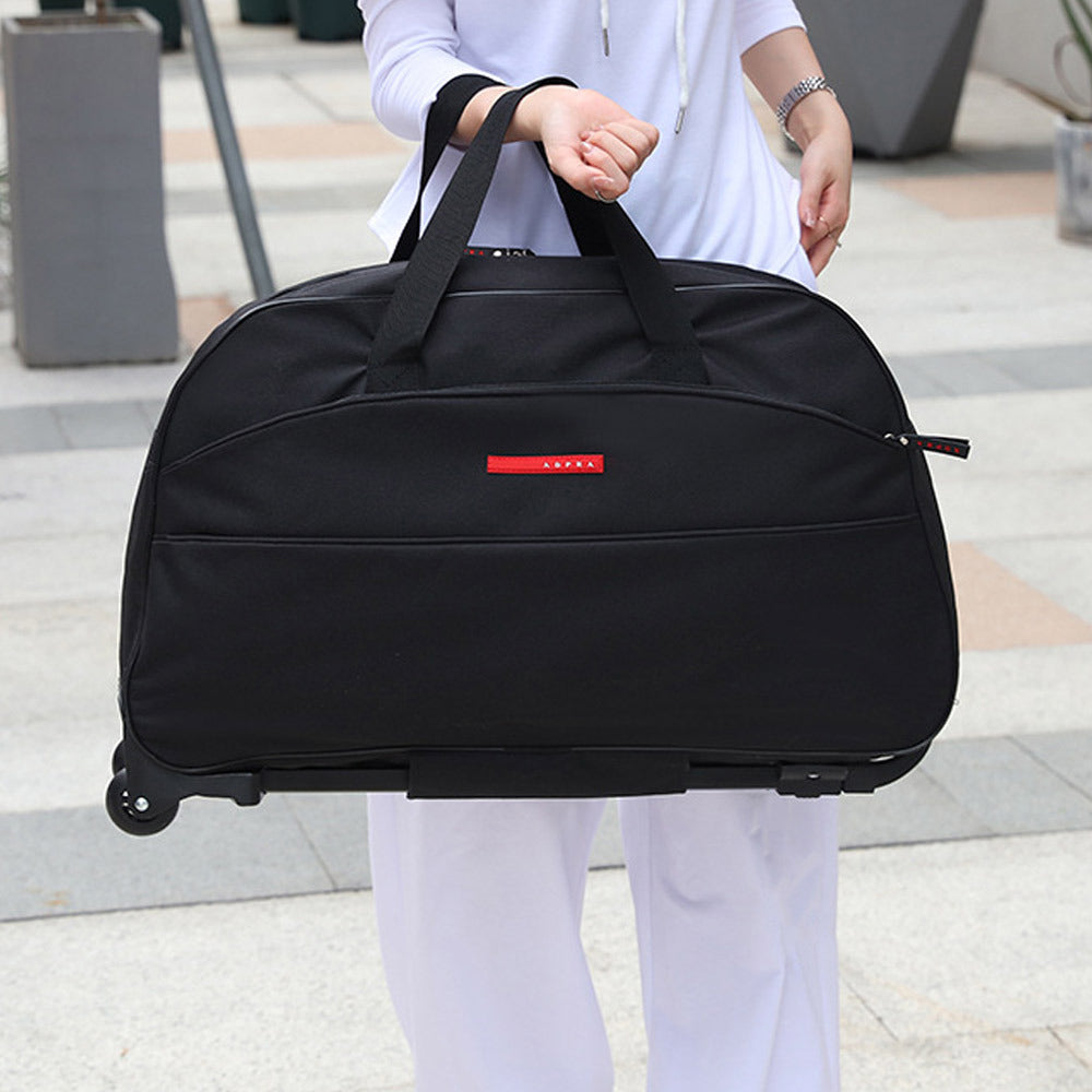 Large Capacity Rolling Travel Bag with Wheels, Lightweight Foldable Luggage Duffel for Weekend Getaways, Business Trips, and Airport Travel, Spacious Carry - on Tote for Packing Essentials