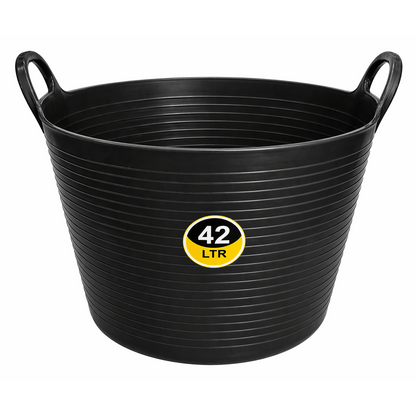 45L Heavy Duty Flexi Tub Bucket Large Garden Storage Carry Tub Multi Colour