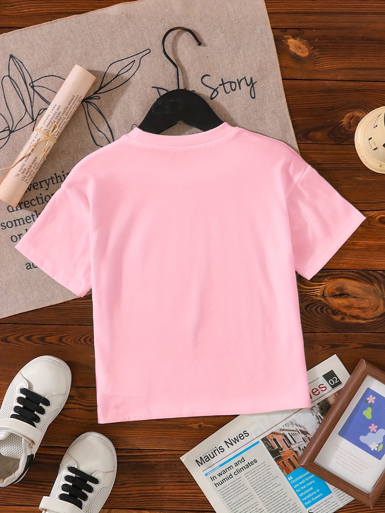 Girls' Casual Short Sleeve T-Shirt - Pink Pony Club Graphic "I'm Gonna Keep On Dancing" Single-Sided Print, Soft Polyester Blend, Comfort Fit Round Neck Top for Spring Summer Fall, Dance Gifts for Girls