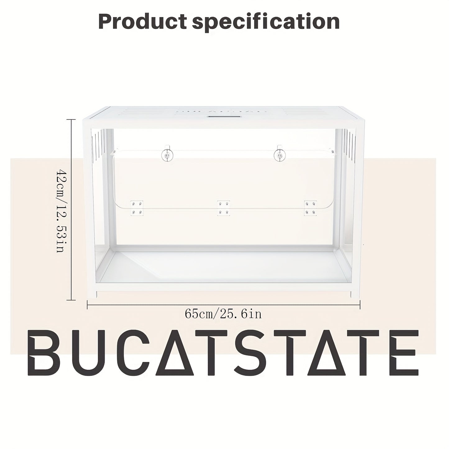 BUCATSTATE Metal Hamster Cage 2.0, Large Stackable Small Animal Habitat with Deep Burrow, Easy Assembly, for Dwarf and Syrian Hamsters Guinea Pigs Gerbils Reptiles, 65/80/100Cm, Free Random Color 20L Paper Bedding