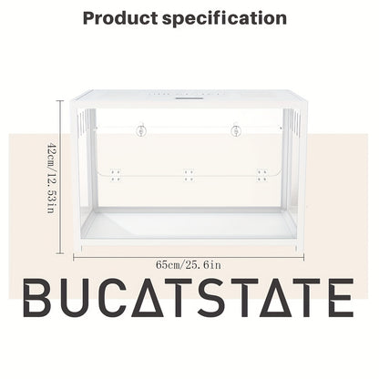 BUCATSTATE Metal Hamster Cage 2.0, Large Stackable Small Animal Habitat with Deep Burrow, Easy Assembly, for Dwarf and Syrian Hamsters Guinea Pigs Gerbils Reptiles, 65/80/100Cm, Free Random Color 20L Paper Bedding