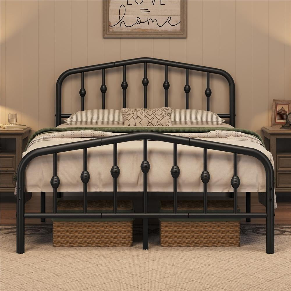 arched metal platform bed frame - lifestyle setting 21