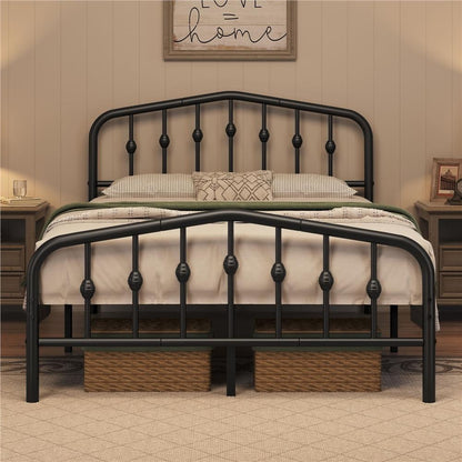 arched metal platform bed frame - lifestyle setting 21