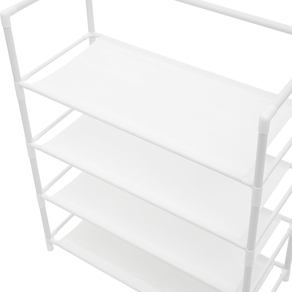 Metal Clothing Rail Rack, Multi Fucntional Coat Hat Stand With Shoe Rack Non Woven Fabric Shelves, Entryway Hall Tree with Bench and Shoe Storage Clothes Rack Hanging Rail Coat Hanger Home Freestanding Coat Rack Hanging Clothes Rack for Clothes, Coats, Sk