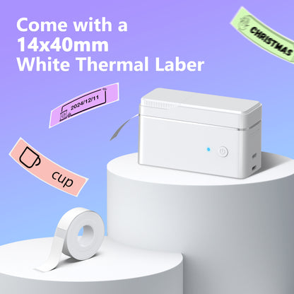 Mini Label Maker with Tape, P31S Portable Thermal Printer, Sticker Making Label Maker with Multiple Templates, Wireless Connectivity&Durable, For Organizing Storage Devices, Office, Home